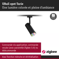 URail Spot Smart Home Zigbee 3.0 Tarie RGBW 230lm 4.5W RGBW+ regulable 230V - système d'accrochage et décoration - détail 31