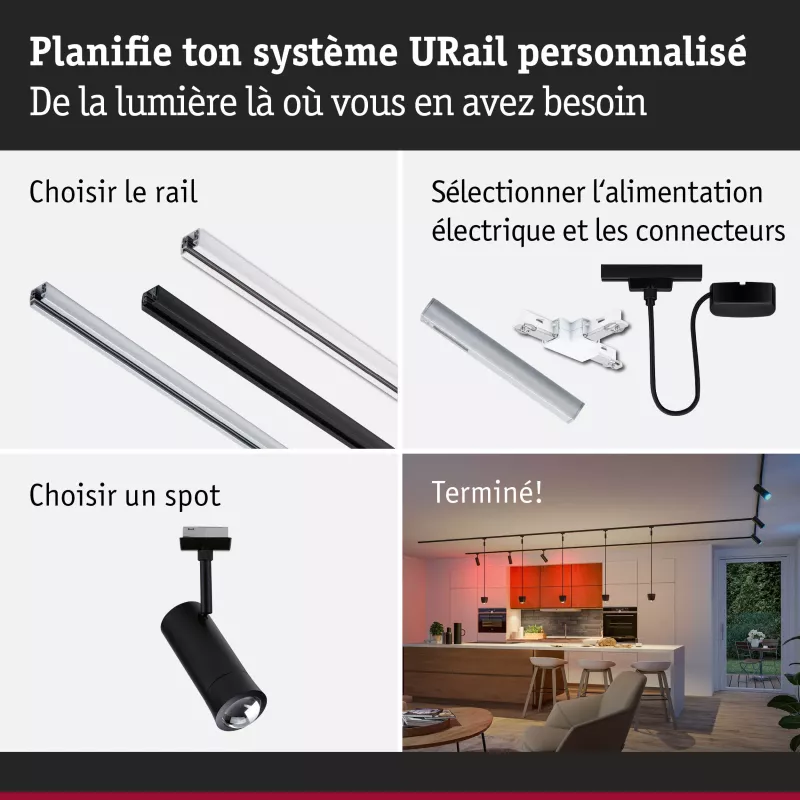 URail Spot Smart Home Zigbee 3.0 Tarie RGBW 230lm 4,5W RGBW+ dimmbar 230V