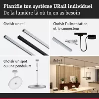 URail Spot sur rail 3-Step-Dim Hildor 850lm 15W 3000K gradable 230V - système d'accrochage et décoration - détail 18