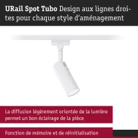 URail Spot sur rail 3-Step-Dim Tubo Spot individuel 170lm 4W 4000K gradable 230V Blanc signal - système d'accrochage et décoration - détail 7