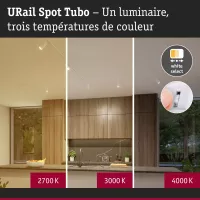 URail Schienenstrahler, 3-stufig dimmbar, 320 lm, 4 W, 2700–4000 K, 230 V, Signalweiß - système d'accrochage et décoration - détail 7