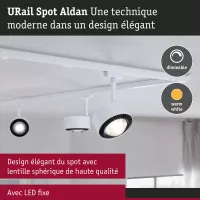 Foco para vía URail Aldan Individual 470lm 8W 3000K regulable 230V Blanco señal - système d'accrochage et décoration - détail 7