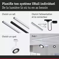 Foco para vía URail Aldan Individual 470lm 8W 3000K regulable 230V Blanco señal - système d'accrochage et décoration - détail 9