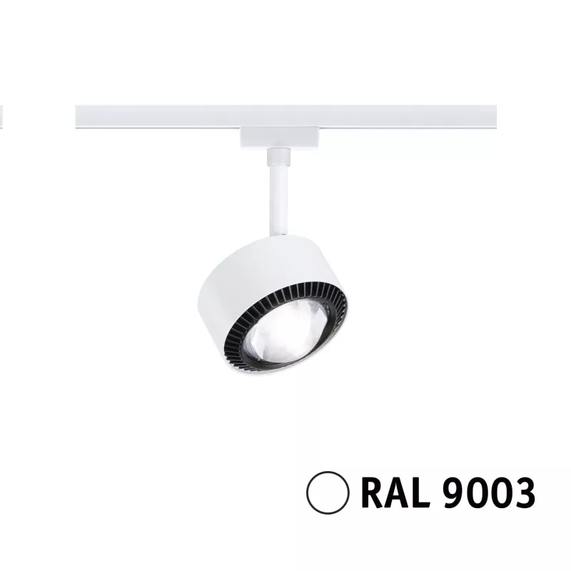 URail Gleisstrahler Aldan Einzelstrahler 470 lm 8 W 4000 K dimmbar 230 V Signalweiß