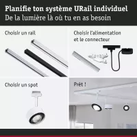 URail Track spotlight Aldan Individual spotlight 470lm 8W 4000K dimmable 230V Signal white - système d'accrochage et décoration - détail 9