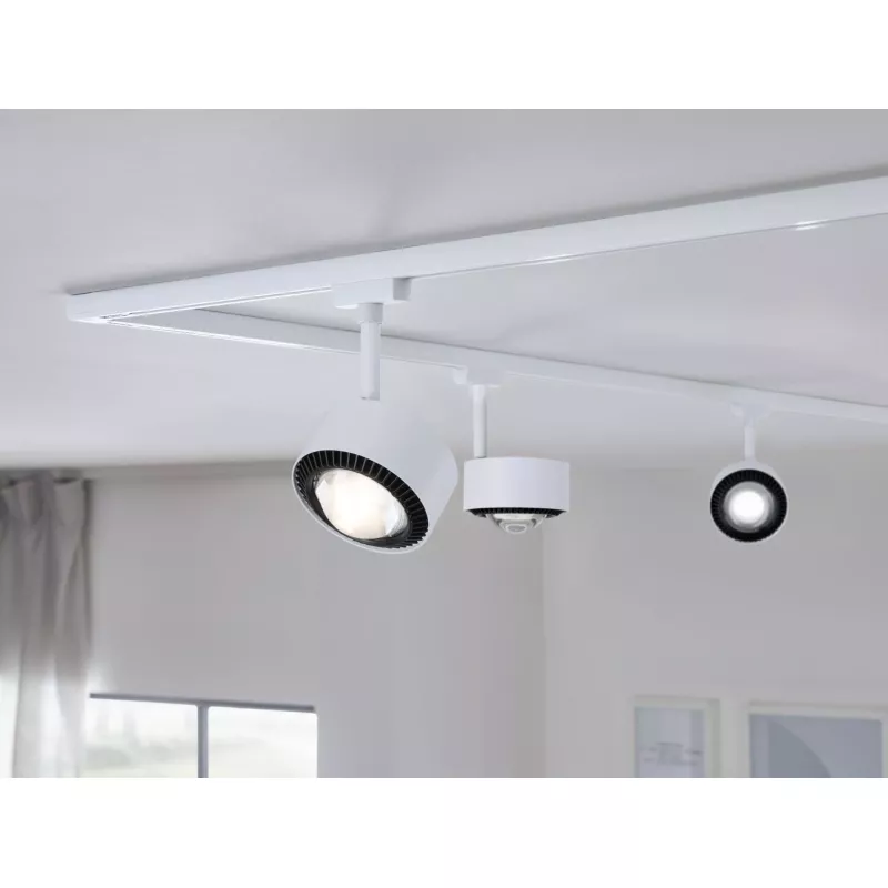 URail Spot sur rail Aldan Spot individuel 470lm 8W 4000K gradable 230V Blanc signal