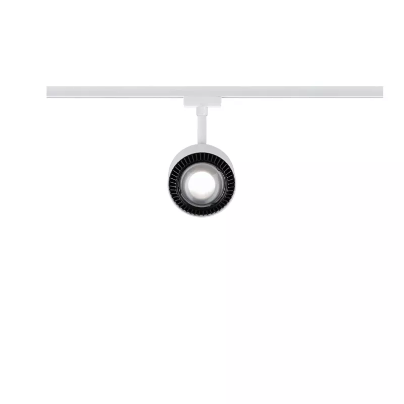 Foco para riel URail Foco individual Aldan 500lm 8W Blanco Interruptor 230V