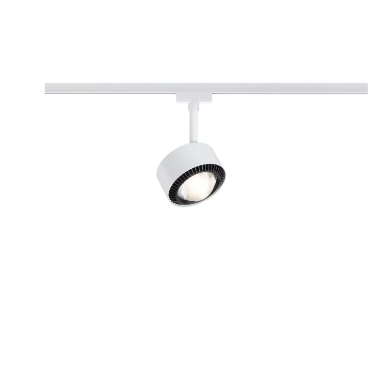 Foco para riel URail Foco individual Aldan 500lm 8W Blanco Interruptor 230V