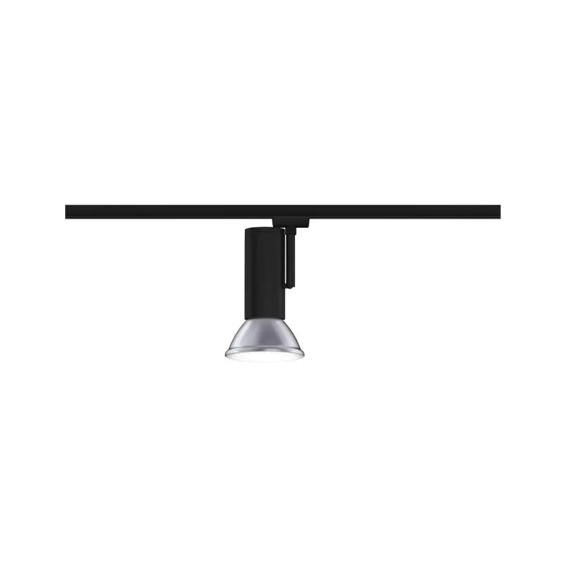 Foco individual URail Spot para riel Apol E27 máx. 50W regulable 230V Negro