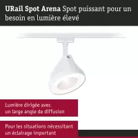 URail Gleisstrahler Arena Einzelstrahler 850 lm 15 W 2700 K dimmbar 230 V Signal weiß - système d'accrochage et décoration - détail 7