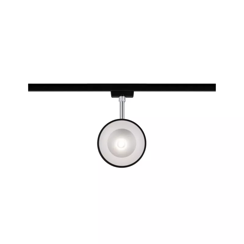 URail Arena Track Spot, Individual Spotlight, 860lm, 14W, 4000K, Dimmable, 230V, Matte Black, Chrome
