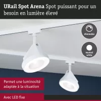 URail Gleisstrahler Arena Einzelstrahler 900 lm 15,1 W 4000 K dimmbar 230 V Signal weiß - système d'accrochage et décoration - détail 6
