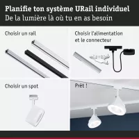 URail Spot sur rail Arena Spot individuel 900lm 15,1W 4000K gradable 230V Blanc signal - système d'accrochage et décoration - détail 8