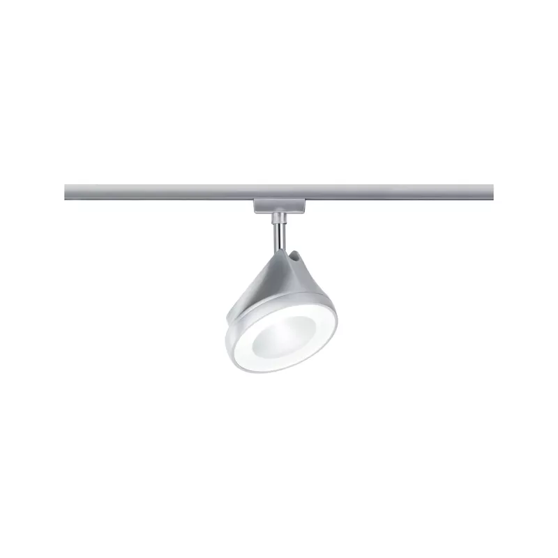 Foco individual para riel URAil Arena, 950 lm, 15,3 W, 4000 K, regulable, 230 V, acabado cromado mate. - système d'accrochage et décoration
