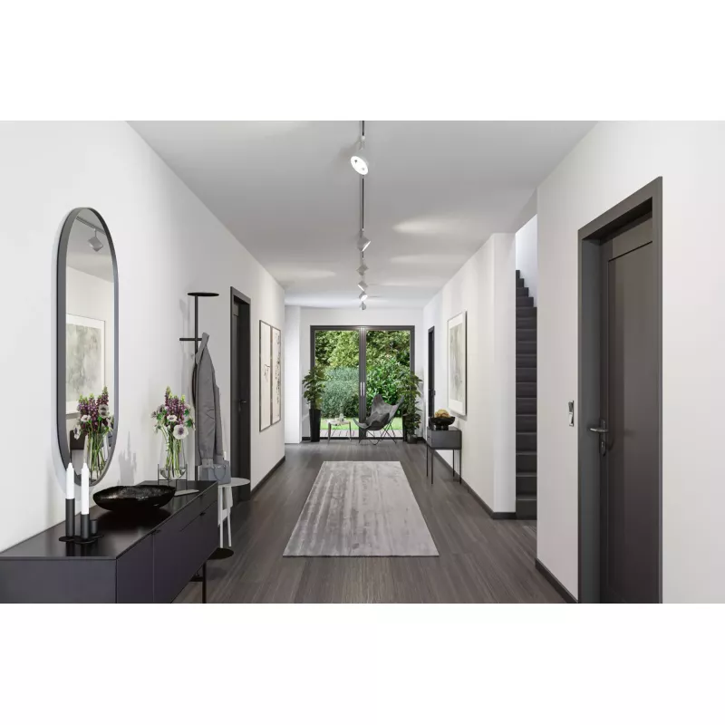 URail Track spotlight Arena Individual spotlight 950lm 15.3W 4000K dimmable 230V Matt chrome, Chrome
