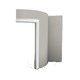 DX174F ORAC Profil flex multifonctionell Durofoam L200 x H6 x L2,2 cm ORAC DECOR 1 - Cimaise Tableau