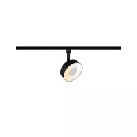 URail Schienenstrahler, rund, 160 lm, 5 W, 2700–4000 K, dimmbar, 230 V, matt schwarz - système d'accrochage et décoration - détail 1