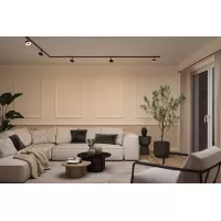 URail Schienenstrahler, rund, 160 lm, 5 W, 2700–4000 K, dimmbar, 230 V, matt schwarz - système d'accrochage et décoration - détail 11