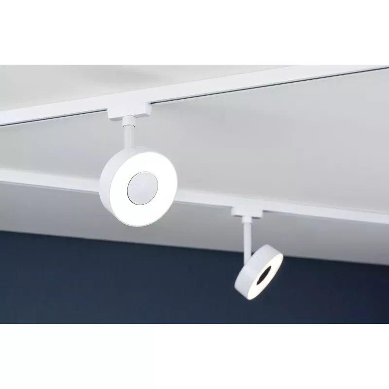 URail Spot sur rail Circle 180lm 5W 3000K gradable 230V Blanc signal