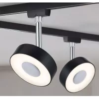 Foco para riel URail Circle 200lm 5W 2700K regulable 230V Negro mate - système d'accrochage et décoration - détail 8