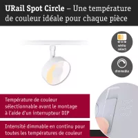 URail Track spotlight Circle 250lm 5W 2700 - 4000K dimmable 230V Signal white - système d'accrochage et décoration - détail 7