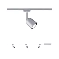 URail Schienenstrahler-Abdeckung Basisset GU10 max. 3x10W dimmbar 230V Mattchrom, Chrom - système d'accrochage et décoration - détail 6