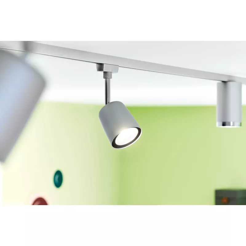 URail Track spotlight Cover Basic kit GU10 max. 3x10W dimmable 230V Matt chrome, Chrome