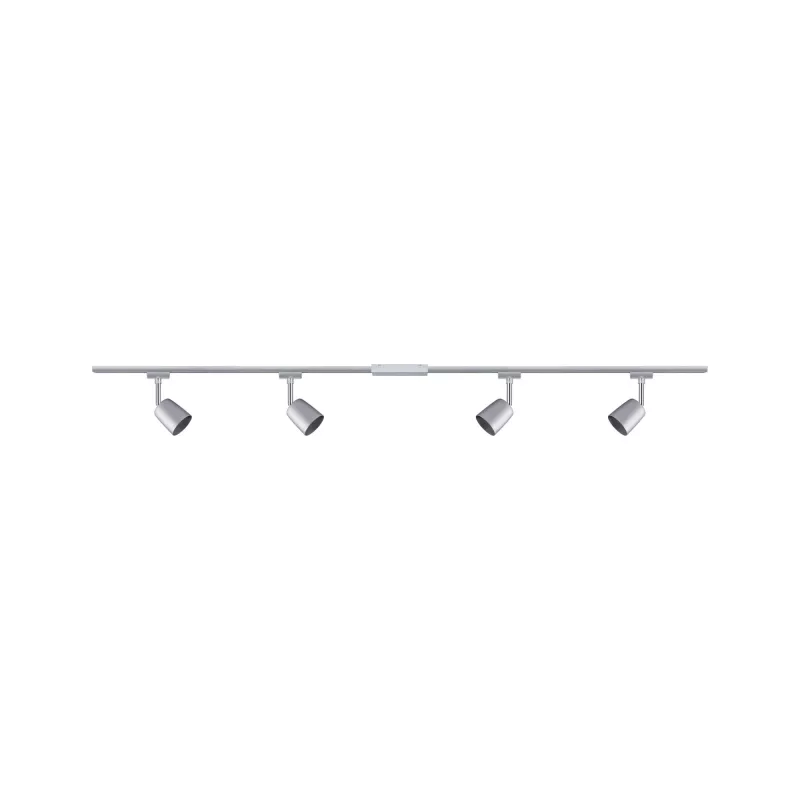 URail Track spotlight Cover Basic kit GU10 max. 4x10W dimmable 230V Matt chrome, Chrome