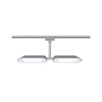 URail Schienenstrahler Dipper Einzelstrahler 2x650lm 2x8W 2700K dimmbar 230V Mattchrom, Weiß - système d'accrochage et décoration - détail 1