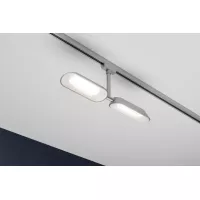URail Spot sur rail Dipper Spot individuel 2x650lm 2x8W 2700K gradable 230V Chrome mat, Blanc - système d'accrochage et décoration - détail 7