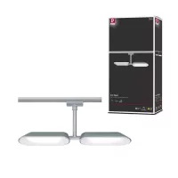 Foco individual para riel URail Dipper, 2x650lm, 2x8W, 2700K, regulable, 230V, cromo mate, blanco. - système d'accrochage et décoration - détail 8