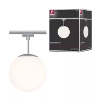 URail Track Spot Globe Individual Spot E14 max. 10W dimmable 230V Matte Chrome, Opal - système d'accrochage et décoration - détail 6