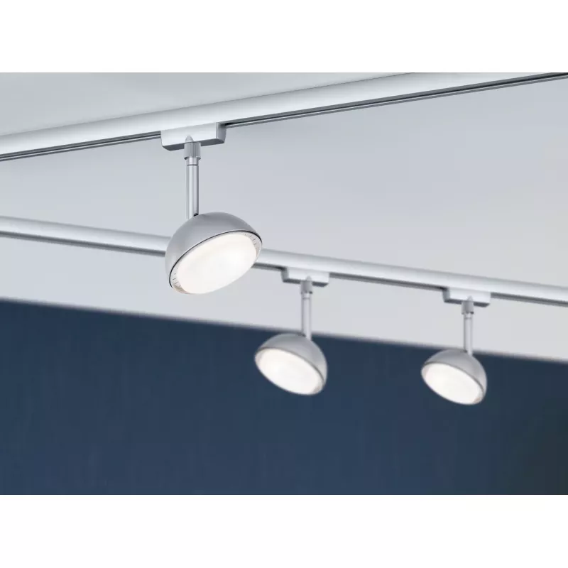 Foco para riel URail Hemi Individual 425lm 4.9W 3000K 230V Cromo mate