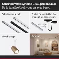 URail Spot sur rail Luxe GU10 max. 10W gradable 230V - système d'accrochage et décoration - détail 8
