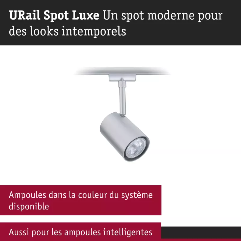 URail Spot sur rail Luxe GU10 max. 10W gradable 230V