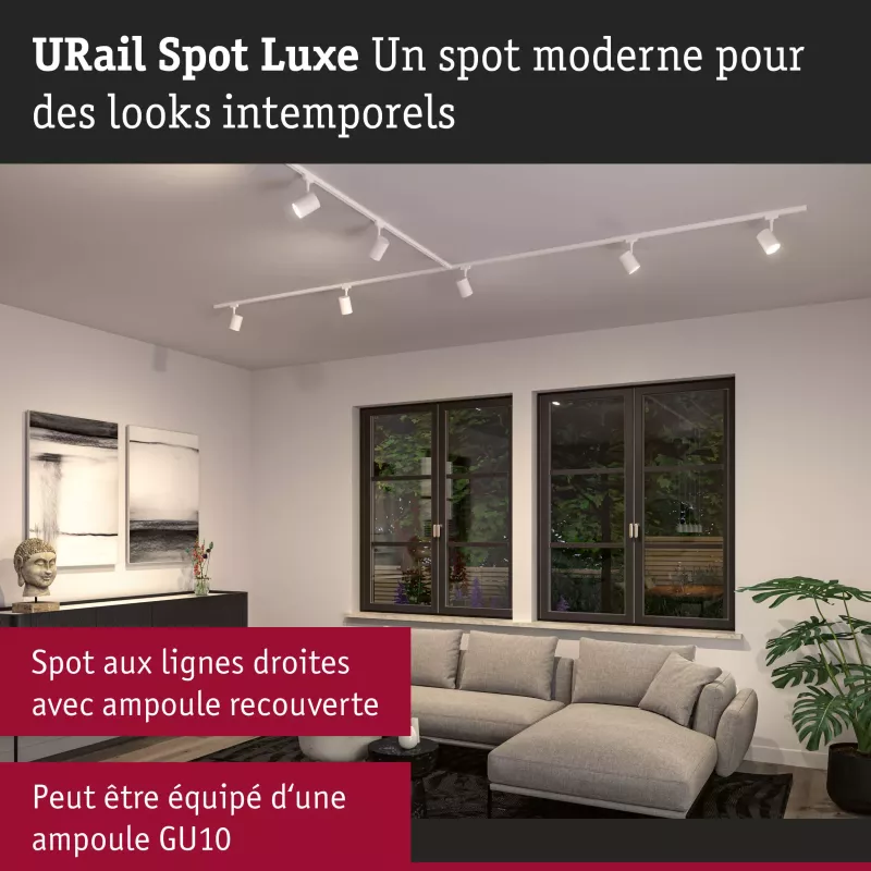 URail Spot sur rail Luxe GU10 max. 10W gradable 230V