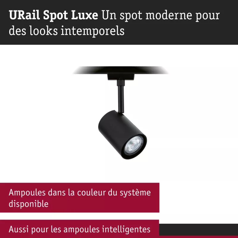 URail Spot sur rail Luxe GU10 max. 10W gradable 230V