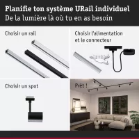 URail Spot sur rail Luxe GU10 max. 10W gradable 230V - système d'accrochage et décoration - détail 56