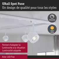 URail Schienenstrahler, 650 lm, 7,4 W, 3000 K, dimmbar, 230 V, Signalweiß - système d'accrochage et décoration - détail 6