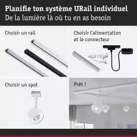 Foco para riel URail, panel de 650 lm, 7,4 W, 3000 K, regulable, 230 V, color blanco señal. - système d'accrochage et décoration - détail 8