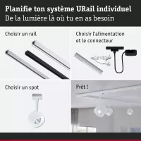 URail Spot sur rail Pane 680lm 7,4W 4000K gradable 230V Blanc signal - système d'accrochage et décoration - détail 8