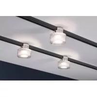 URail Spot on track Topa Dot Individual spotlight 350lm 4.9W 2700K dimmable 230V Chrome, Clear, Satin - système d'accrochage et décoration - détail 7