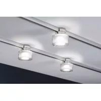 Foco individual URail Spot para riel Topa Dot, 350 lm, 4,9 W, 4000 K, regulable, 230 V, acabado cromado, transparente y satinado - système d'accrochage et décoration - détail 5