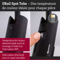 Foco individual URAil Track Spot Tubo 200lm 4W 2700 - 4000K 230V Negro mate - système d'accrochage et décoration - détail 7