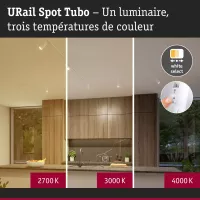 URail Track spotlight Tubo Individual spotlight 320lm 4W 2700 - 4000K 230V Signal white - système d'accrochage et décoration - détail 7