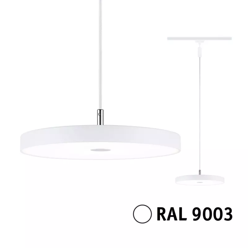 URail Suspension 3-Step-Dim Hildor 850lm 15W 3000K gradable 230V Blanc signal