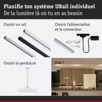 URail Suspension 3-Step-Dim Hildor 850lm 15W 3000K dimmable 230V Signal white - système d'accrochage et décoration - détail 6
