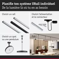 URail Suspension 3-Step-Dim Hildor 850lm 15W 4000K gradable 230V Noir mat - système d'accrochage et décoration - détail 6