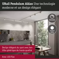 Lámpara colgante URail Aldan 750lm 8.5W 4000K regulable 230V color blanco señal - système d'accrochage et décoration - détail 4