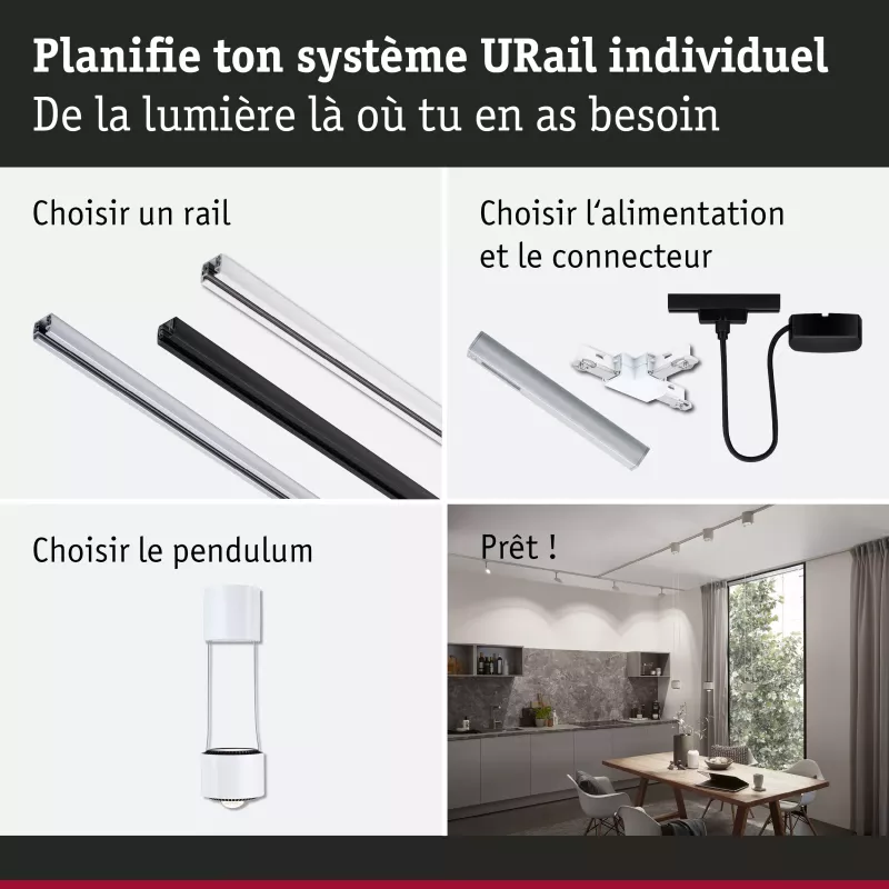 URail Pendelleuchte Aldan 750 lm 8,5 W 4000 K dimmbar 230 V Signal weiß